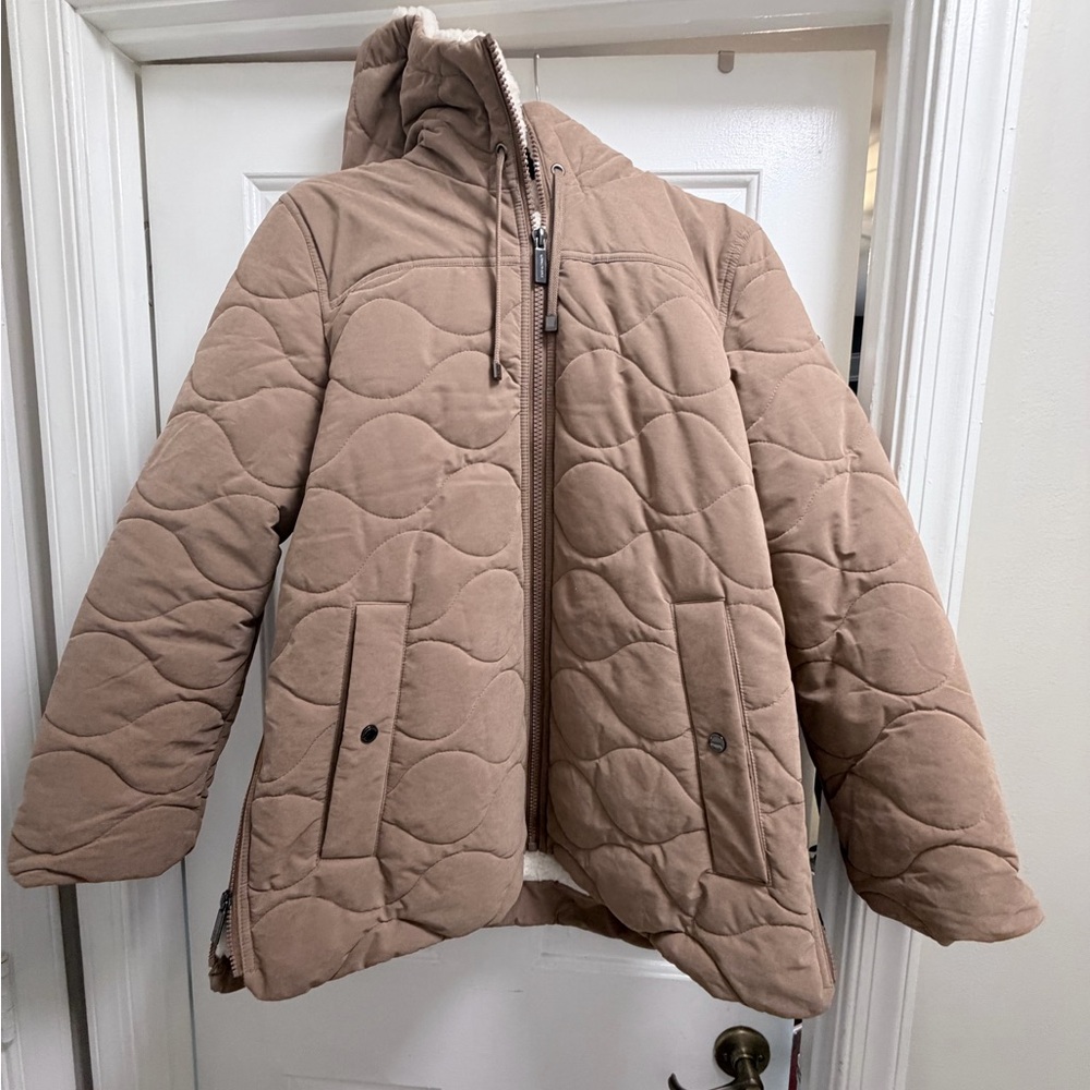 Kenneth Cole Women's Quilted Brown Puffer Jacket